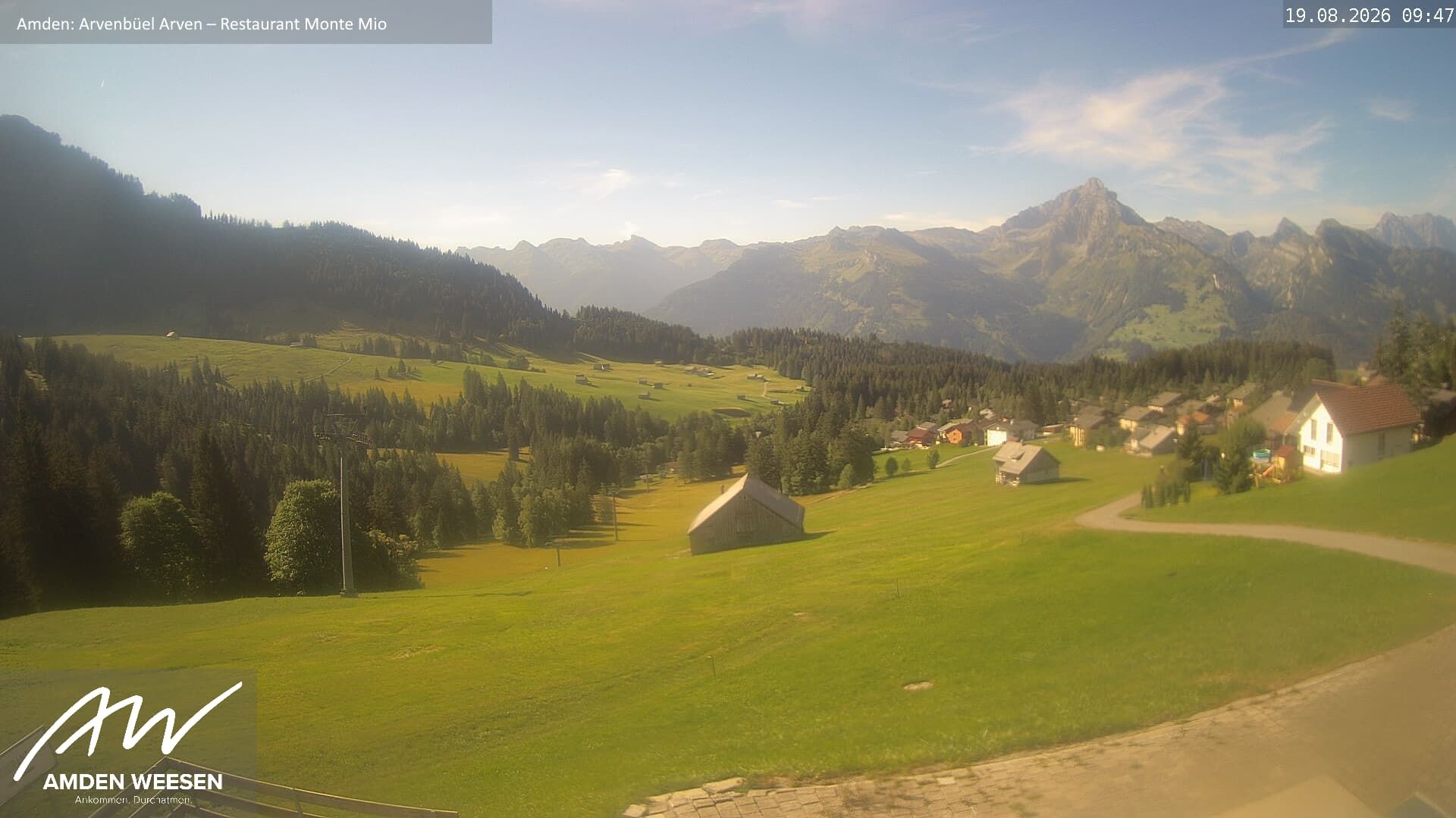 Amden › Süden: Restaurant Monte Mio - Arvenbüel - Skigebiet Arvenbüel Amden - Leistchamm - Mürtschenstock