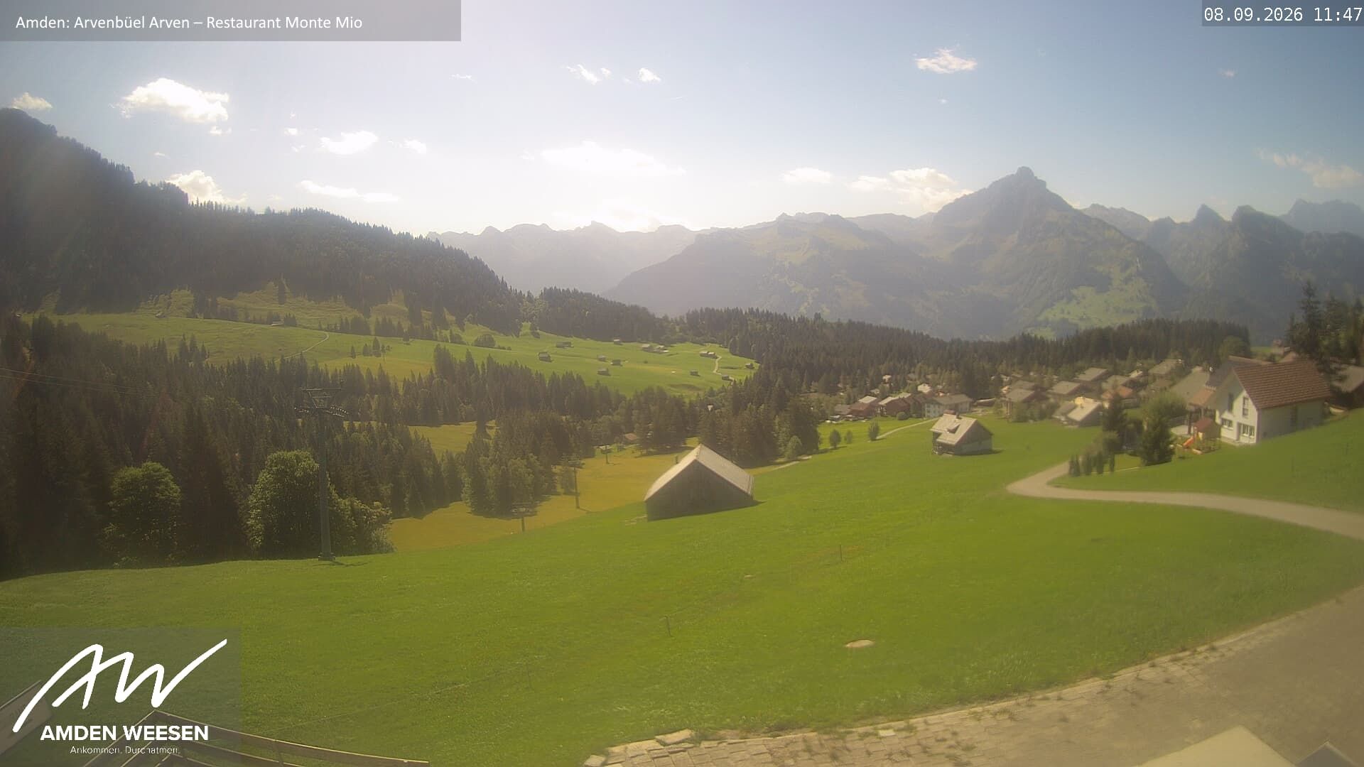 Amden › Süden: Restaurant Monte Mio - Arvenbüel - Skigebiet Arvenbüel Amden - Leistchamm - Mürtschenstock