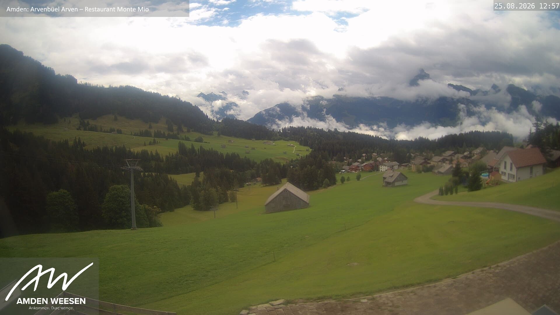 Amden › Süden: Restaurant Monte Mio - Arvenbüel - Skigebiet Arvenbüel Amden - Leistchamm - Mürtschenstock