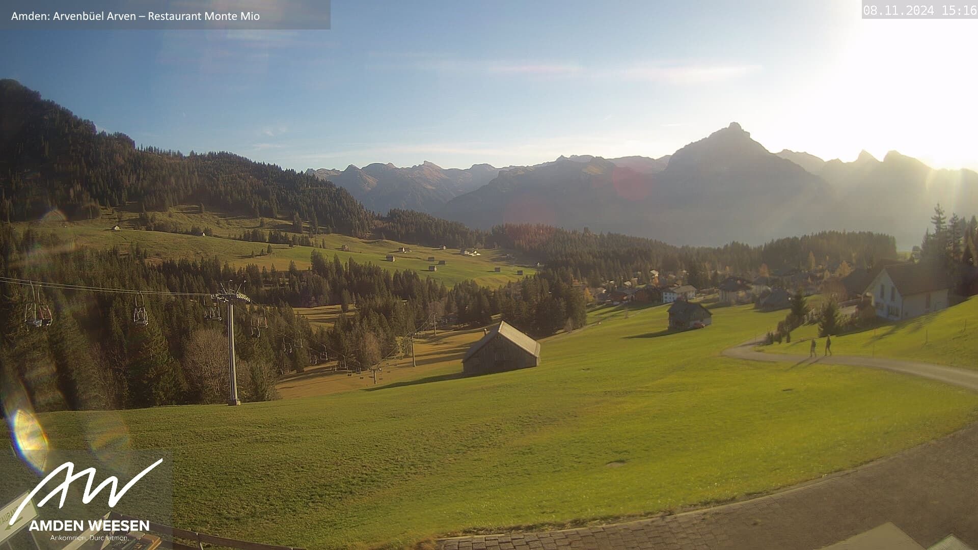 Amden › Süd: Restaurant Monte Mio - Arvenbüel - Skigebiet Arvenbüel Amden - Leistchamm - Mürtschenstock