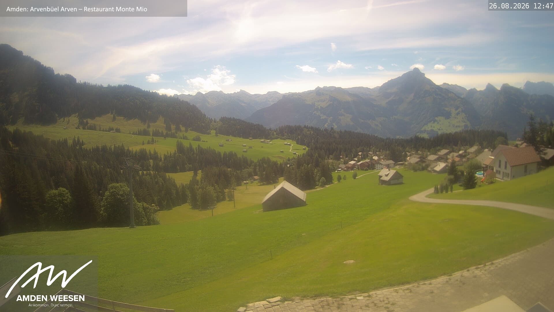 Amden › Süden: Restaurant Monte Mio - Arvenbüel - Skigebiet Arvenbüel Amden - Leistchamm - Mürtschenstock