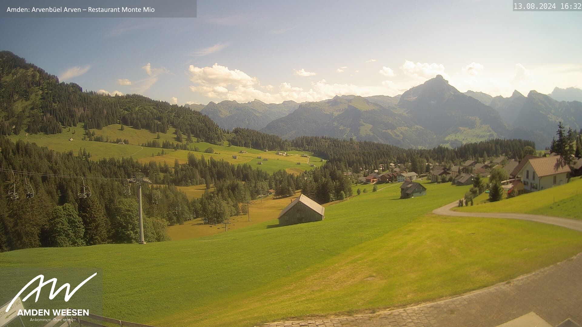 Amden › Süd: Restaurant Monte Mio - Arvenbüel - Skigebiet Arvenbüel Amden - Leistchamm - Mürtschenstock