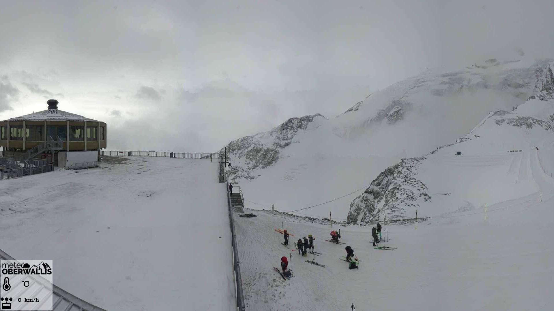 Vollbild SaasFee Mittelallalin Allalin Wetter Swiss Webcams