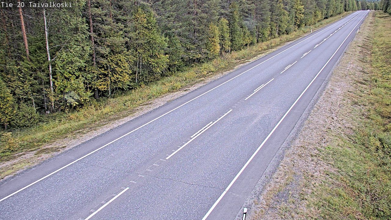 Traffic Cam Taivalkoski: Tie - Kuusamoon