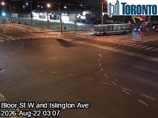 Traffic Cam Toronto: Bloor St West At Islington Ave West Side