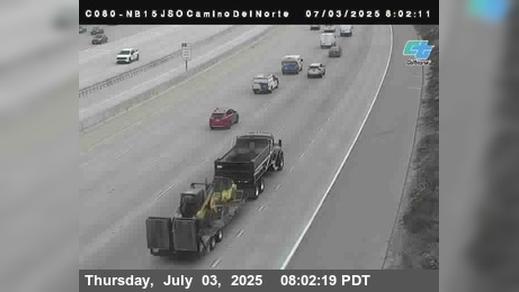 Traffic Cam San Diego › North: C080) I-15 : Just South Of Camino Del Norte