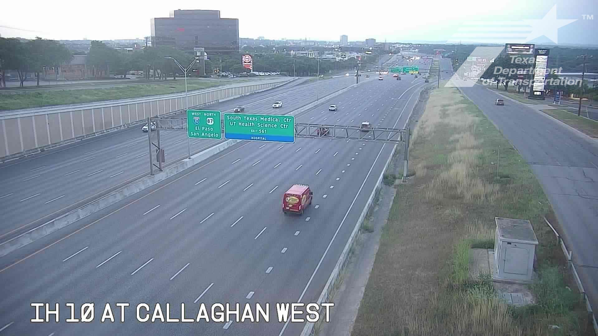 Traffic Cam San Antonio › West: IH 10 at Callaghan