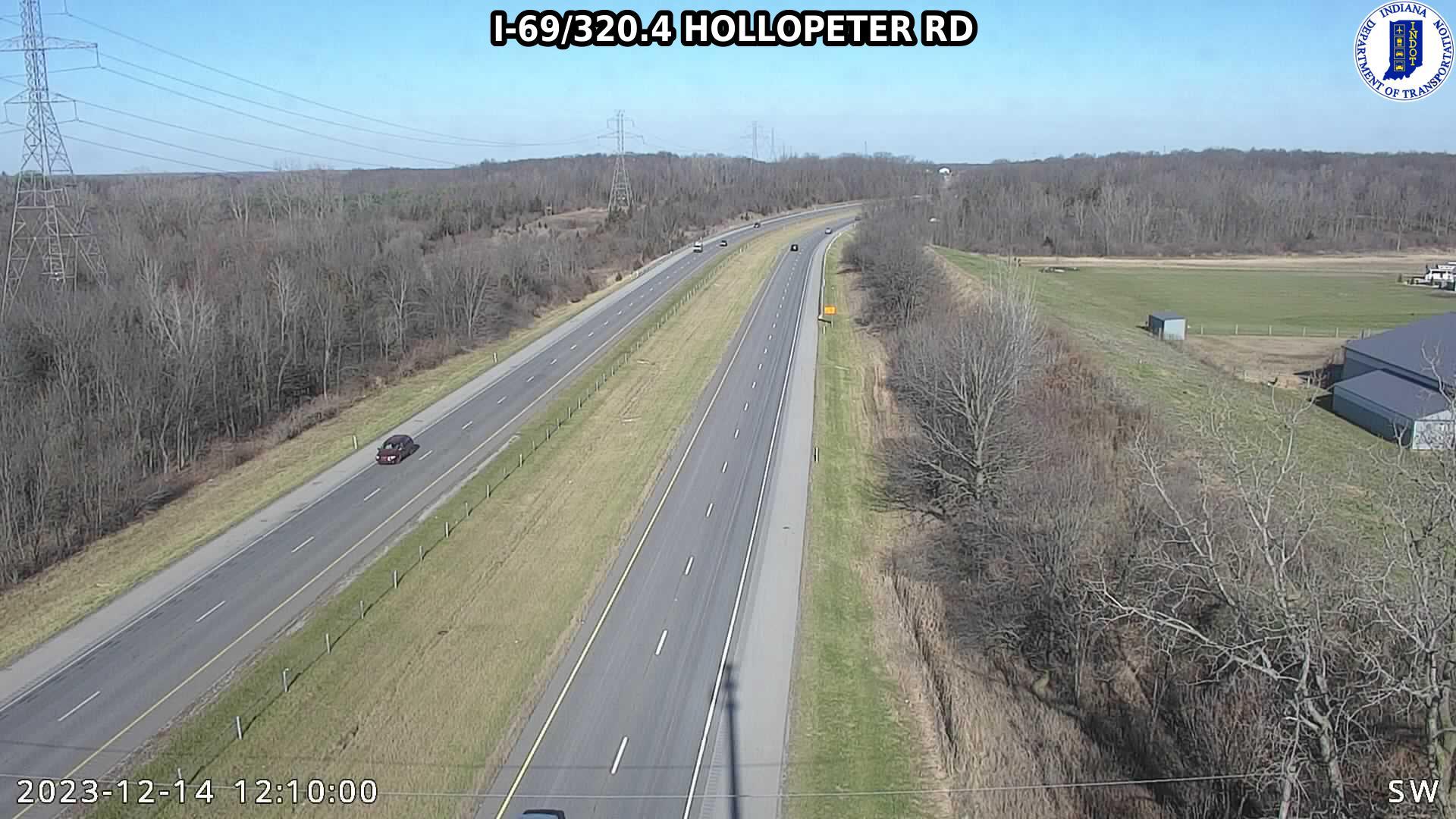 Traffic Cam Cedar Canyons: I-69: I-69/320.4 HOLLOPETER RD