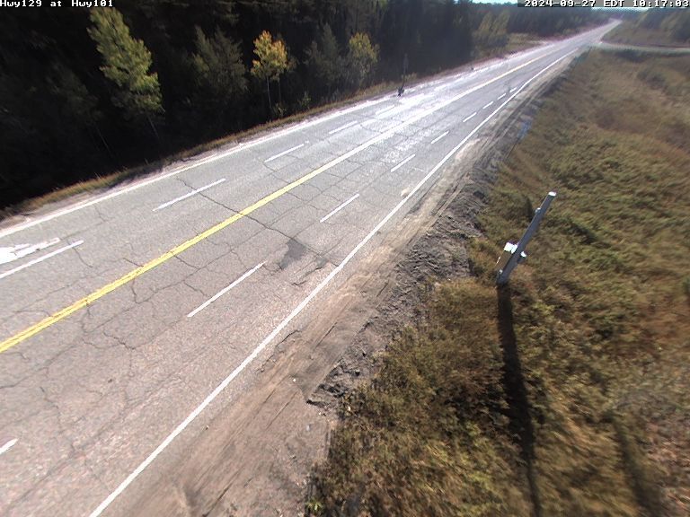 Traffic Cam Unorganized North Sudbury: Highway 129 at Highway 101