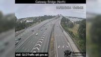 Last daylight view from Brisbane: Gateway Bridge