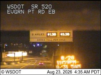 Traffic Cam Clyde Hill: SR 520 at MP 4.1: Evergreen Pt Rd, EB