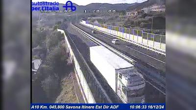 Preview delle webcam di Quiliano: A10 Km. 045,800 Savona Itinere Est Dir ADF