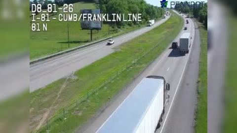 Traffic Cam Southampton Township: I-81 @ MM 26 (FRANKLIN/CUMBERLAND COUNTY LINE)