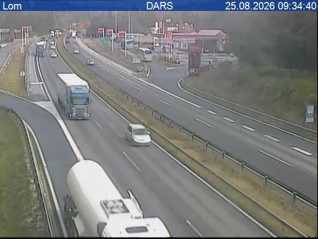 Traffic Cam Upravna Enota Logatec: A1/E61/E70, Ljubljana - Koper, počivališče Lom