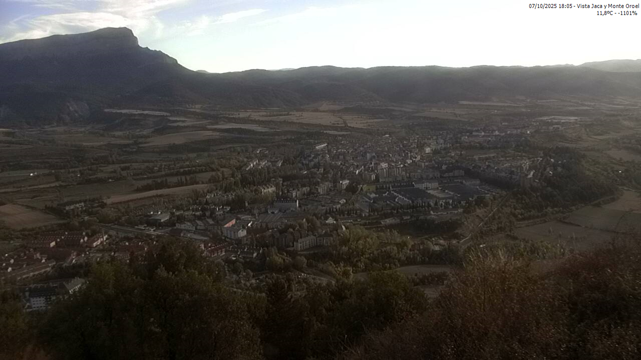 Traffic Cam Jaca › South-West: Peña de Oroel