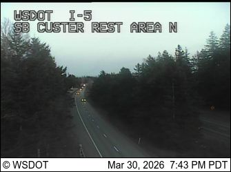 Traffic Cam Custer: I-5 at MP 269.2: SB - Rest Area North