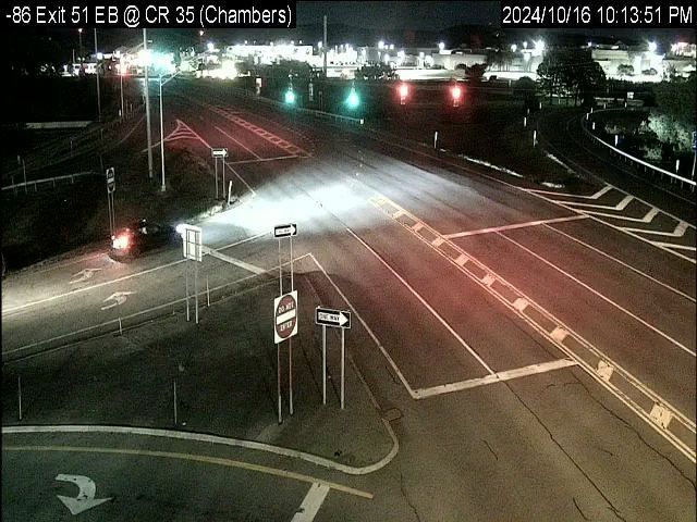 Traffic Cam Elmira › South: I-86 Exit 51 Eastbound Ramp at CR 35 (Chambers Rd)
