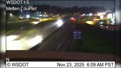 Traffic Cam Centralia: I-5 at MP 81.3: Mellen Couplet