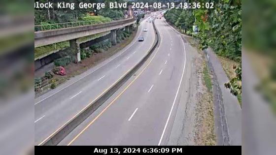 Traffic Cam Bridgeview › West: Hwy 99A (King George Blvd) near 132nd St, looking west