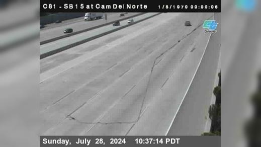 Traffic Cam San Diego › South: C081) I-15 : Camino Del Norte