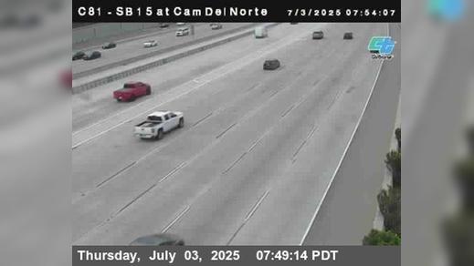 Traffic Cam San Diego › South: C081) I-15 : Camino Del Norte