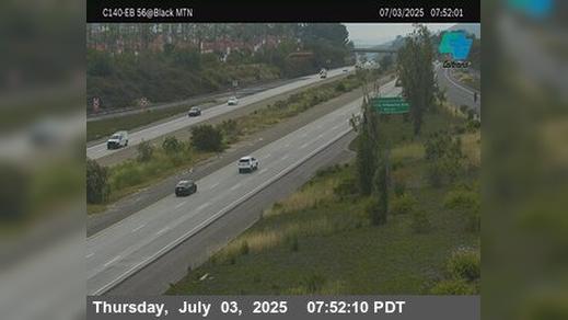 Traffic Cam San Diego › East: C140) SR-56 : Black Mountain Road