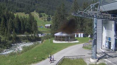 Vue webcam de jour à partir de Gargellen: Montafon Talstation der Kabinenbahn