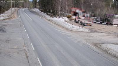 Vue webcam de jour à partir de Taivalkoski: Tie 20 − Jurmu − Kuusamoon