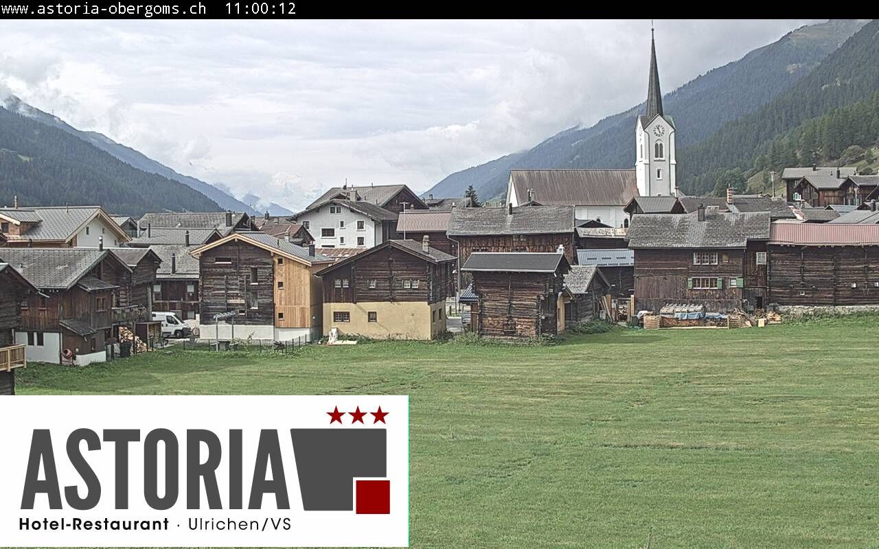 Ulrichen: Hotel Astoria mit Panoramablick über - Obergoms - Goms