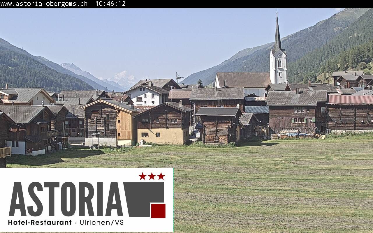 Ulrichen: Hotel Astoria mit Panoramablick über - Obergoms - Goms