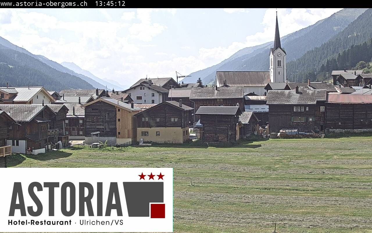 Ulrichen: Hotel Astoria mit Panoramablick über - Obergoms - Goms