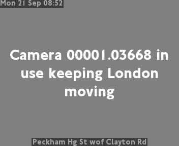 Traffic Cam London: Peckham Hg St wof Clayton Rd
