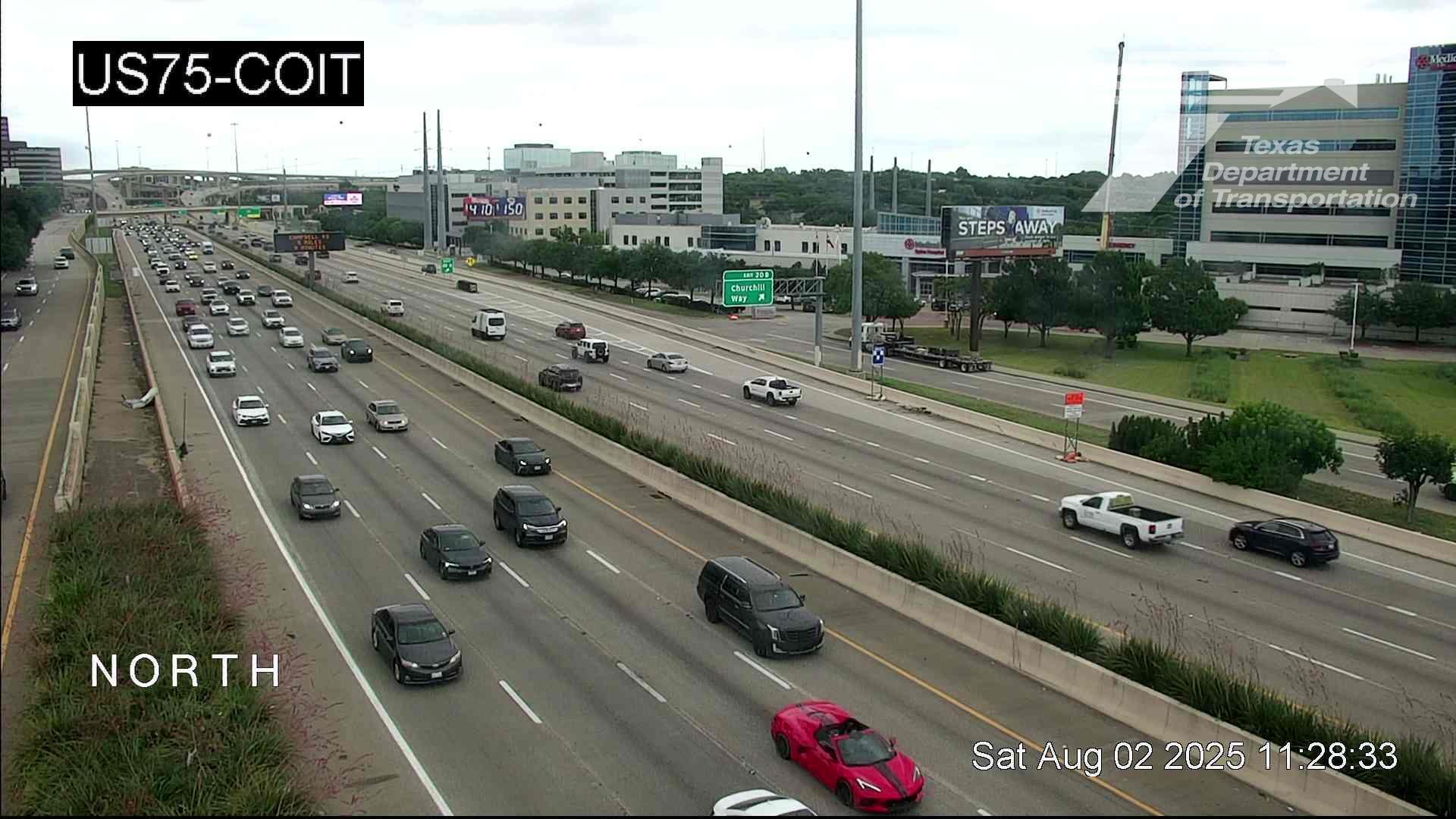 Traffic Cam Dallas › North: US 75 @ Coit