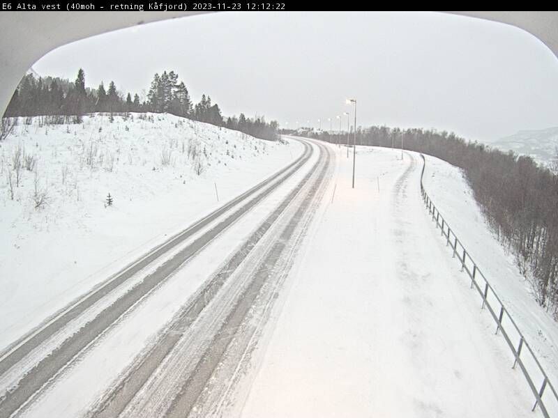 Traffic Cam Kvenvik: E6 Alta Vest (Kåfjord)