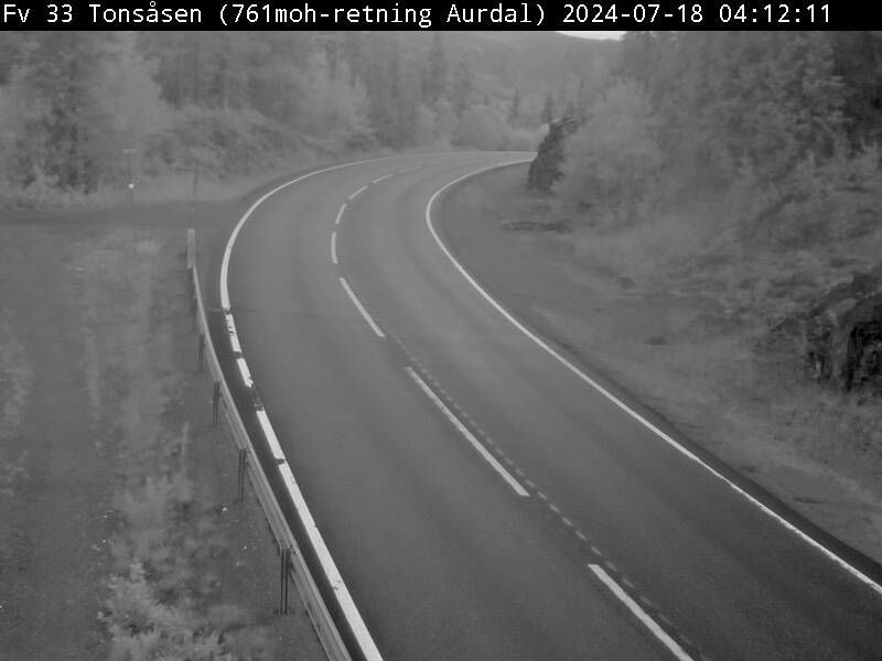 Traffic Cam Nordfjellstolen: F33 Tonsåsen (Aurdal)