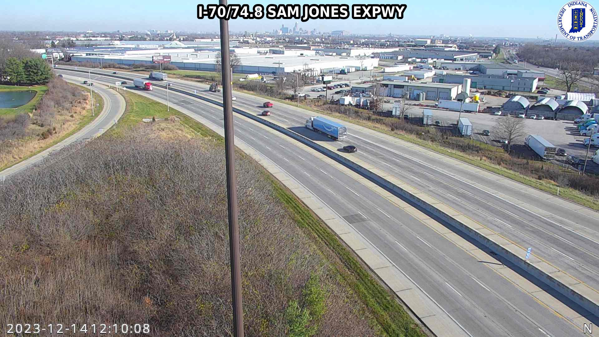 Traffic Cam Indianapolis: I-70: I-70/74.8 SAM JONES EXPWY: I-70/74.8 SAM JONES EXPWY