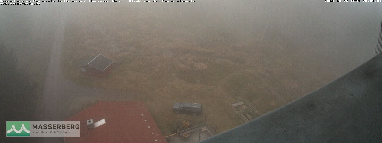 Traffic Cam Masserberg: www - de Blick von der Rennsteigwarte nach Norden