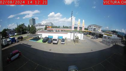 Risch-Rotkreuz: Webcam Rotkreuz Kreisel Coop Tankstelle