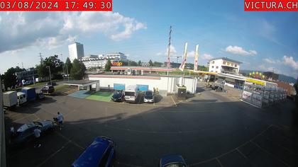 Risch-Rotkreuz: Webcam Rotkreuz Kreisel Coop Tankstelle