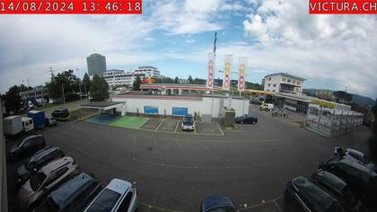 Risch-Rotkreuz: Webcam Rotkreuz Kreisel Coop Tankstelle