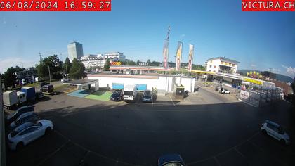 Risch-Rotkreuz: Webcam Rotkreuz Kreisel Coop Tankstelle