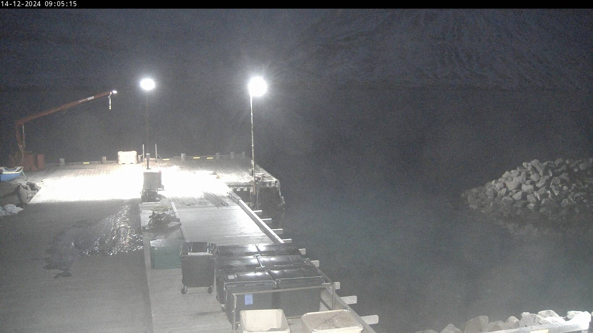 Traffic Cam Neskaupstaur: Mjóifjörður - East - Smábátahöfn