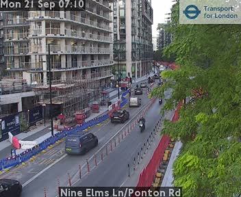 Traffic Cam London: Nine Elms Ln/Ponton Rd