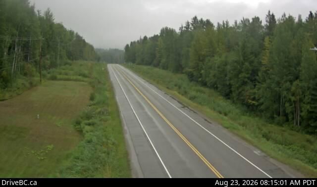 Traffic Cam Regional District of Fraser-Fort George › East: Hwy 16 at Dunster Station Rd, about 30 km east of McBride, looking east