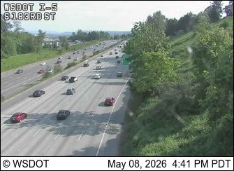 Traffic Cam SeaTac: I-5 at MP 152.8: S 183rd St