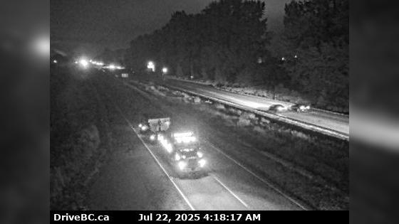 Traffic Cam Abbotsford › West: Hwy 1 at the Vedder Canal Bridge, looking westbound