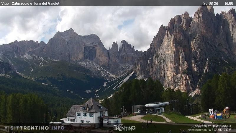 Traffic Cam Vigo di Fassa: Vigo Rosengarten