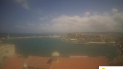 Vue webcam de jour à partir de Chania: Venezianischer Hafen mit Leuchtturm