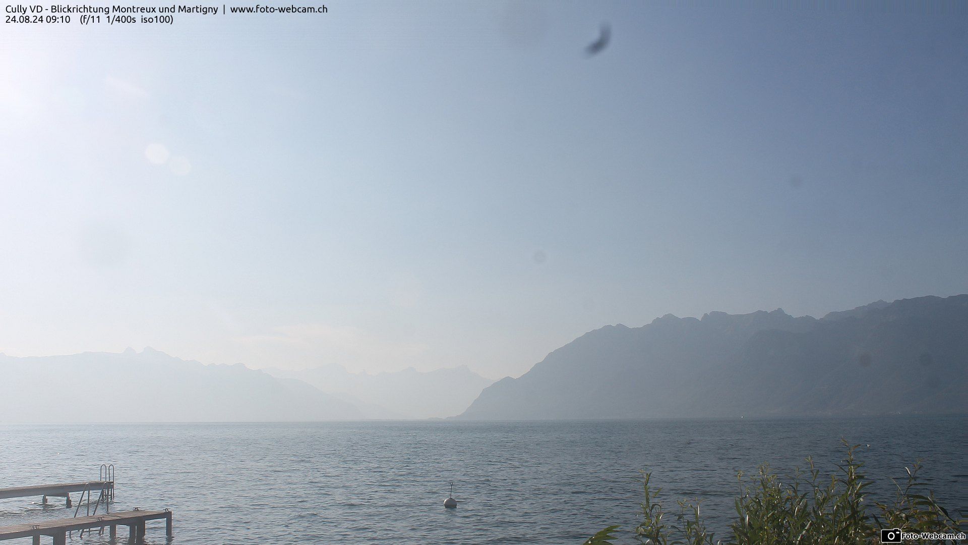 Bourg-en-Lavaux: Cully Genève - Blick richtung Montreux und Martiny