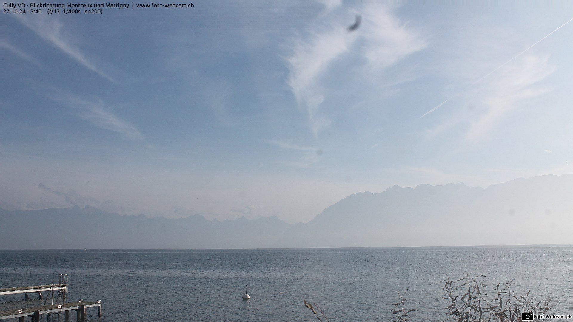 Bourg-en-Lavaux: Cully Genève - Blick richtung Montreux und Martiny